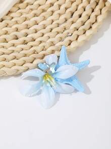 1 件浪漫海洋主题蝴蝶和海星花卉女士发夹，波西米亚风格，发饰，夏季配饰，旅行，爪夹，发夹，发夹，发夹 - 彩色 - 查看 10