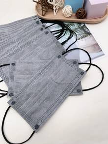 10 件装成人日常一次性非医用口罩 - 藕粉色 - 查看 16