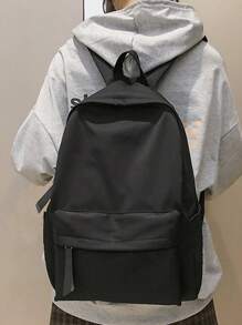 Herren Schulrucksack aus Segeltuch im einfachen Stil - Koreanische Version Herren Rucksack - Großer Stauraum Mittlere Schultasche - Computer Reiserucksack