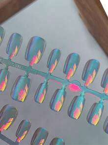 0,3g/Pc Polvo de uñas Aurora Camaleón, Polvo de uñas iridiscente que cambia de color para decoración de uñas DIY - Multicolor - Ver 4