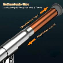 Tendederos de Ropa Longitud Ajustable,Tendederos Retractiles Exterior de Acero Inoxidable,para Interior y Exterior,con 20 Ganchos a Prueba de Viento (95-150cm-Extensible-polos Dobles) - 95-150cm-Extensible-polos dobles - Ver 11