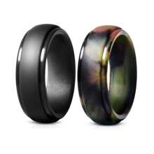 1/2/6 Anillo de boda de silicona cómodo - Flexible, adecuado para un estilo de vida activo