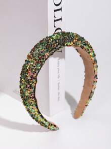 1pc Sparkling Colorful Sequin Headband, Elegant Luxury Fashion Hairband, Korea Style Hair Accessory