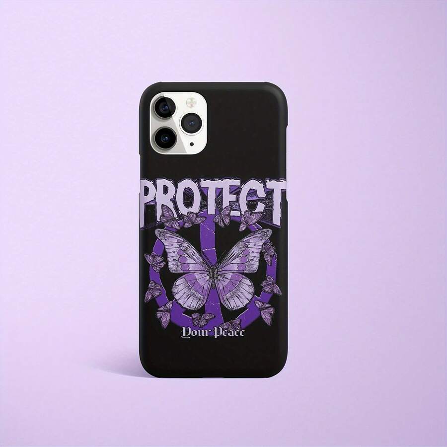 Funda para teléfono, 1 unidad, morada, estilo vintage, de alta gama, con acabado mate premium, compatible con phone 16 Pro/15/14/13/12/11. - Negro - Ver 1