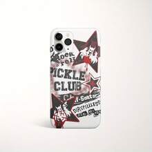 Caja del teléfono 1PC VintageStreetwear Graffiti Impresión de película de alta gama Caja del teléfono mate de alta calidad - 16 Pro/15/14/13/12/11 - Blanco - Ver 2