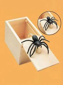 1 件木制蜘蛛恶作剧盒 - 木制蜘蛛惊喜盒，手工制作的恶作剧盒，适用于各种房间类型的搞笑恶作剧礼物恶作剧套装，室内和室外使用，万圣节、圣诞节、复活节、感恩节等节日主题，无需电力 - 彩色 - 查看 11