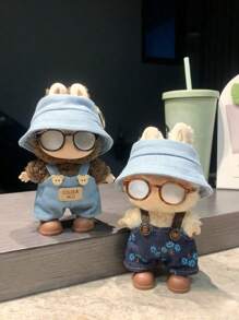 4pcs LAB UBU Doll Clothes, Blindbox Hanging Accessory Casual Hoodie Outfit Set, Suitable For 15cm-17cm (5.9in-6.69in) Dolls, Doll Replacement Clothes/Shoes, Fit For Birthday, Festival, Valentine's Day Gifts, Unisex