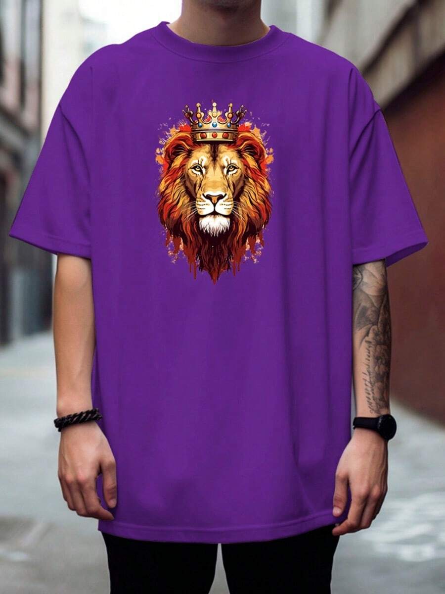 HAFIME LION KING T-Shirt Basic Cotton Short Sleeve Premium Shirt