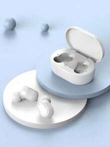 Auriculares inalámbricos estéreo internos con reducción de ruido, batería de 200 MAH con estuche de carga para IOS/Android/Conductores/Negocios/Oficina - Blanco - Blanco - Ver 9