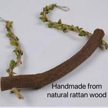 1 szt. Huśtawka dla papugi, Peony Mystical Phoenix Sunflower Wspinaczka interaktywna, Akcesoria do klatek dla ptaków z drewna antygryzowego i ścierającego pazury, Kolor losowy