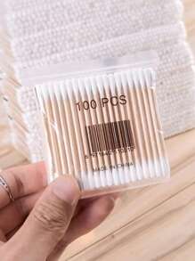 100pcs Double-Ended Round Cleaning Stick, Hygienic Cleaning Stick, Round Double-Pointed Cleaning Rods, Hygienic Cleaning Rods, Household Cleaning Rods,Household Makeup Remover Stick,Bag,Organizer,Storage(Random Color)