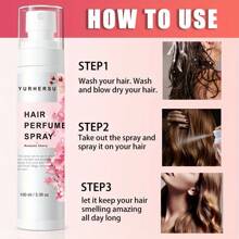 2pcs YURHERSU Hair Perfume Spray, Hair Care Essential Oil For Women, Moisturizing And Repairing, Anti-Frizz