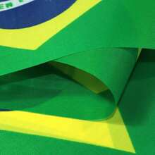 32.8 Pies Bandera de Brasil Banderín con 30 Banderas, 20 Piezas Bandera Pequeña de Brasil de Mano para Eventos Deportivos, Festivales Patrióticos, Día de la Independencia, Fiesta de Fútbol, Decoración Interior y Exterior de Bares