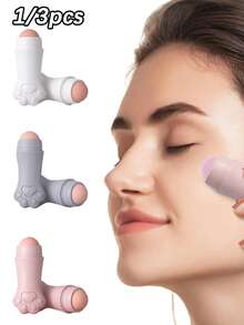 Rodillo volcánico de 2 en 1 absorbente de aceite con bolas volcánicas para el rostro, rodillo de piedra volcánica portátil y reutilizable para control de grasa, resultados instantáneos que eliminan el brillo excesivo para piel grasa - Ver 2