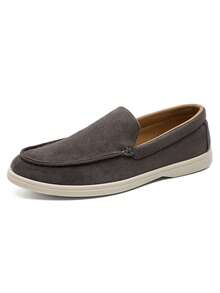 Salkin Mocassins mode homme, chaussures décontractées  de couleur unie, souples, confortables et respirantes, antidérapantes, plates, convenant pour le bureau, les fêtes, les mariages, grandes tailles, printemps/été/automne, plusieurs couleurs disponibles. Remarque : Taille petite, veuillez commander une taille au-dessus. Vieux argent - Gris foncé - Voir 4