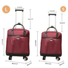 16" 18" Wheeled Travel Trolley Bag Foldable Rolling Duffle Bag Poarge Luggage Carry On Underseat Soft Suitcase