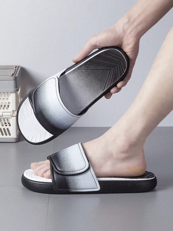 Men's Thick Sole Anti-Slip Slippers, Summer Casual Soft Slides Sandals, Plus Size Slippers