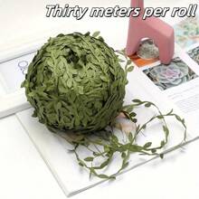 Artificial Green Leaf Vine Silk Cloth Willow Leaf Wreath Decoration, Green Plant DIY Handmade Wreath Craft Supplies, Home & Holiday Decor