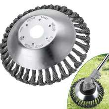 Cabezal desmalezador de alambre de 8" para eliminar malezas de caminos, bordillos, paredes, etc. - Plateado - Ver 1