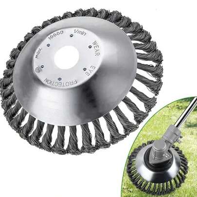 Cabezal desmalezador de alambre de 8" para eliminar malezas de caminos, bordillos, paredes, etc.