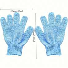 2 Pieces Set Of Exfoliating Bath Gloves, Double-Sided Exfoliating Gloves, Thickened Five-Finger Solid Color Mud Bath Brush, Painless Dust Removal Brush For Double-Layer Bath, Thickened Five-Finger Washing Tool, Exfoliating Mud Bath Brush, For Hydrotherapy, Massage And Body Scrub, Body Washer Bath Accessories Back To School - Pink - View 8
