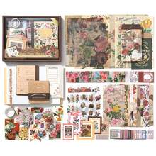 155pcs Stationery Gift Set For Notebook, Diary Materials Including Stickers, Washi Tape, Creative Retro Style Accessories,Back To School,School Supplies