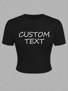Customize Women's Plus Size Cropped Tops - Add Your Text, Choose Font And Color, Customize Plus Size Tops, Design Your Own Personalized Printed Tops As Gifts For Girlfriends, Anniversaries, Birthdays, Holidays, Vacations, Etc.