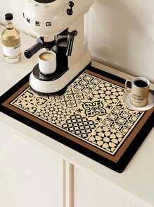 1pc American-Style Simple Kitchen Drain Mat, Coffee Machine Mat, Quickly Absorb Water, Keep The Countertop Dry