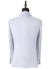 Tuxedos For Men Suits 3 Pieces Colorblock Slim Fit Double Breasted Formal Evening Tuxedo Blazer Vest Pants For Wedding Party, Night Out, Anniversary - 香檳色 - 查看 2