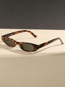 1 Pair Women's Cat Eye Slim Personalized Y2K Versatile Street Style Runway Shaping Fashion Glasses Oval Shape Shades - Multicolor - View 1