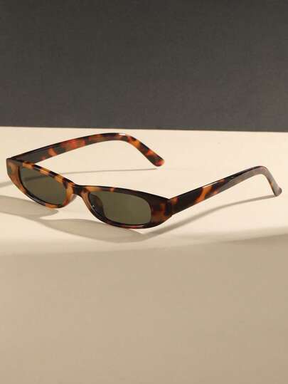 1 Pair Women's Cat Eye Slim Personalized Y2K Versatile Street Style Runway Shaping Fashion Glasses Oval Shape Shades