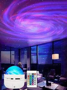 1 件 3 LED 水波投影灯，USB 可旋转室内装饰灯，适用于生日派对氛围