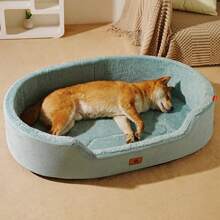 1 قطعة سرير للكلاب/القطط، قابل للإزالة والغسيل، سرير نوم للحيوانات الأليفة شبه مغلق عالي وسميك، الأكثر مبيعًا، مناسب للكلاب والقطط صغيرة/متوسطة/كبيرة، 4 ألوان، مانع للانزلاق، قاع مقاوم للرطوبة من قماش الأكسفورد