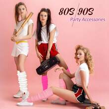 Long Leg Warmers Women 24 Inch Over Knee Knit Ribbed Leg Warmer Stirrup Yoga 80s Party Dance Ballet Supply - Merah muda, Merah mawar, Putih - View 5