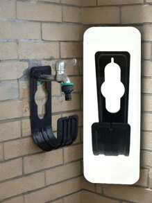 2 件花园软管支架、壁挂式花园软管挂钩、ABS 水管支架挂钩、水龙头挂钩软管支架、软管支架支架、ABS 软管卷轴挂钩、壁挂式挂钩挂钩，适用于室外庭院、灌溉水管或延长线的存放、花园软管绳索电线、卧室、浴室存放、门挂钩、厨房毛巾、墙壁挂钩、壁挂式钥匙扣、墙壁钥匙扣、衣帽钩，1 件