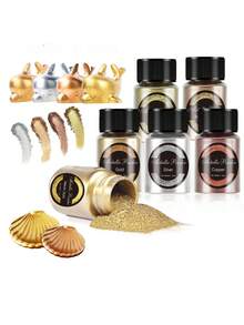 20ml Metal Mica Powder, 6-Color Set, Suitable For Epoxy Resin Coloring, Polymer Clay, Jewelry Making, Candle Coloring And Painting - Multicolor - View 13