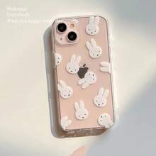 Transparent TPU Material White Rabbit Pattern Case Cover For IPhone XR 11 12 13 14 15 16 Pro MAX 14 15 16 Plus Redmi A2 A3 10C 12C 13C Poco X3 X5 X6 Note 8 9 10 11 12 A04 A05 A15 A23 A32 A34 A35 A50 A52 A55 A72 Moto G04 G7 G15 G22 G32 G35 G52 G53 G60 G84 - Y1 - 查看 2