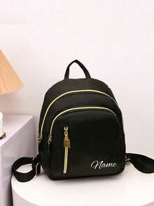 Customized, Can Be Printed With Personalized Name Or Holiday Greetings. Mini Stylish, Versatile, Casual And Cute Nylon Zipper Backpack. Lightweight Coin Purse, Perfect For Teenagers' Daily Use, Going Out, Travel And Shopping. Suitable For Christmas, Thanksgiving, Back To School Season - Multicolor - View 8