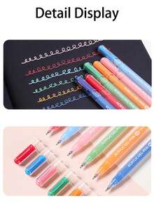 Languo 90 色丙烯颜料马克笔 - 1.0mm 细头凝胶墨水笔，可混合鲜艳色彩，适用于岩石/玻璃/木材 DIY 工艺装饰、学生美术用品、学校用品、返校 - 彩色 - 查看 6