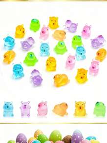 6/12/24pcs Miniature Capybara Ornament, Mini Capybara Resin Charms Glow In The Dark Little Capybara Capybara Mini Luminous Capybara Mini Resin Figurines Tiny Animals Ornament Toy For Jewelry Making Garden Micro Landscape Aquarium Decorations Garden Decoration Outdoor Decor Garden Accessories Fairy House Decoration