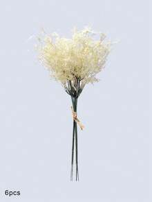 6/12 件人造植物，人造蕨类植物，17.8 英寸，迷迭香茎假绿色植物灌木，乡村农舍中心装饰桌面厨房架子桌子中心装饰户外抗紫外线花园植物