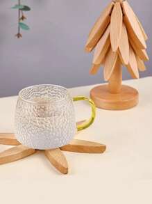 3pcs/5pcs Wooden Triangle Trivets Holder Heat Resistant Tree Shaped Coasters, Decorative Hot Pad Holder For Table, Christmas Tree Dessert Stands, Creative Multi-Functional Decor Home Decor Christmas Decorations Room Decor