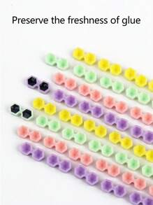 200pcs New Eyelash Diamond Glue Cups, 2-Hole Conical Glue Delay Cup, Eyelash Extension Glue Cup, Auxiliary Tool For Eyelash Extension