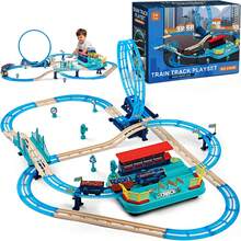 Train Sets For Toddlers, Trains Toys With Tracks, 360° Transformed DIY Train Track Set, Birthday Gifts For 3 4 5 6 7 8 Years Old Boys Girls - Multicolor - View 9