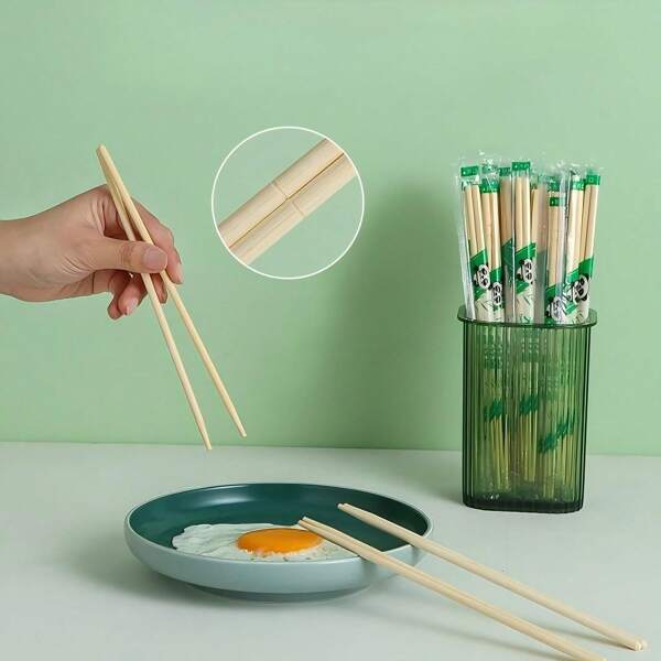 Palillos desechables de corcho - No reutilizables, aptos para comida para llevar, oficinas, comidas grupales y picnics al aire libre - Menaje de mesa práctico, rentable y duradero