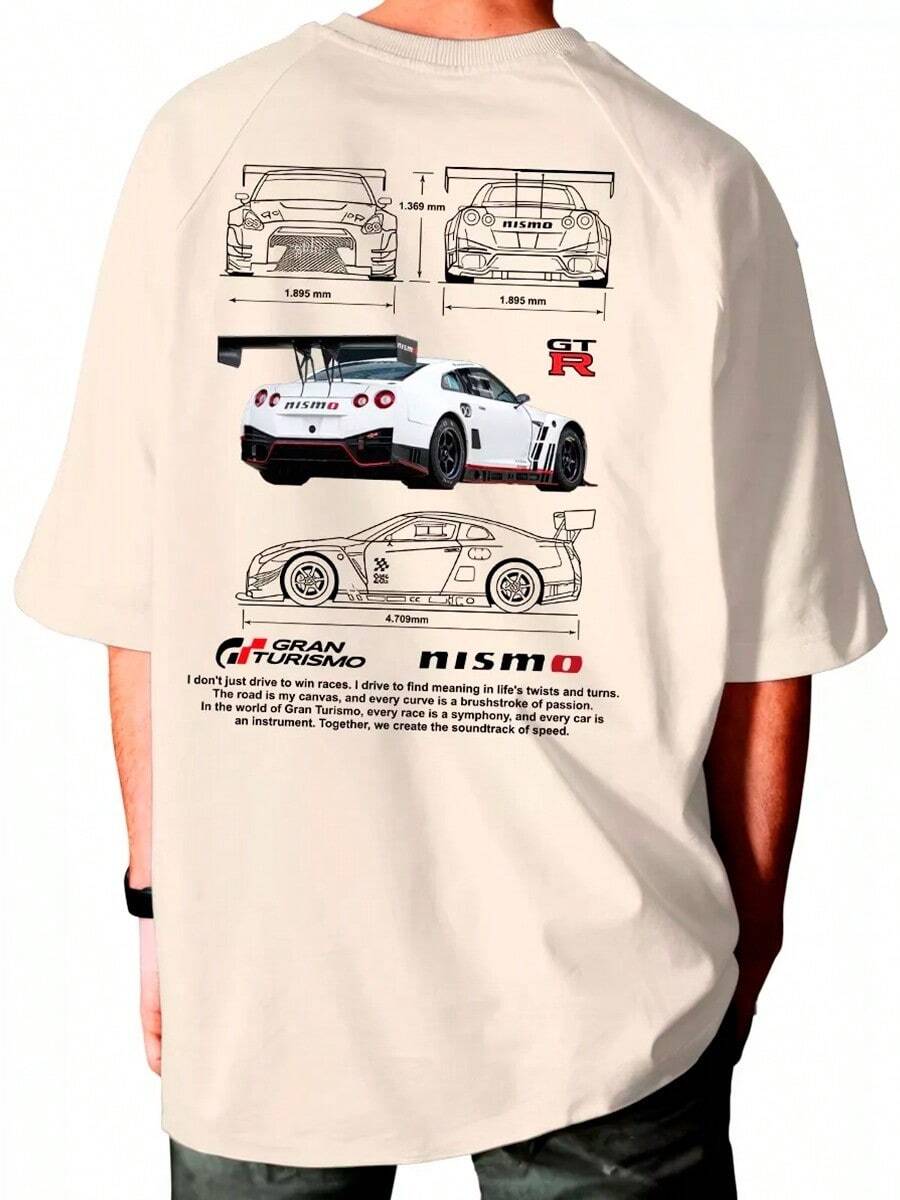 Camiseta GTR GRAN NISMO FC Camisa Basica Algodão Manga Curta premium - Branco - Visão 1