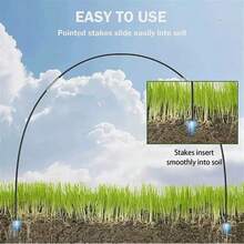 1 pièce Arceau de jardin convenant pour les potagers surélevés, 30 arceaux de serre, tunnel de jardin en fibre de verre avec revêtement anti-rouille, cadre d'anneau amovible, convient pour la canopée, le filet à oiseaux, le filet de jardin, la couverture de plante