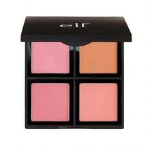 e.l.f. Elf. Cosmetics Powder Blush Palette, Four Blush Shades For Beautiful, Long-Lasting Pigment, Light - 1 - 查看 5
