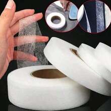 1 Pc Double Sided Adhesive Lining DIY Sewing Webbing Strong Adhesive Washable Non-Woven Fiber Tape, Double Sided Lining, Seamless Edge Binding Tape For Altering Clothes, Pants, Jeans, Skirts, Assorted Fabrics Adhesive Tape, No Sewing, Great For Adhesive Binding Assorted Fabrics - Multicolor - View 9