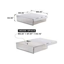 Under Desk Drawers For Organization Pull Slide Out Drawer Underneath Table With Lip Attachable Under Shelf Pencil Drawer Clear Light Black - 清晰淺黑色調 - 查看 2